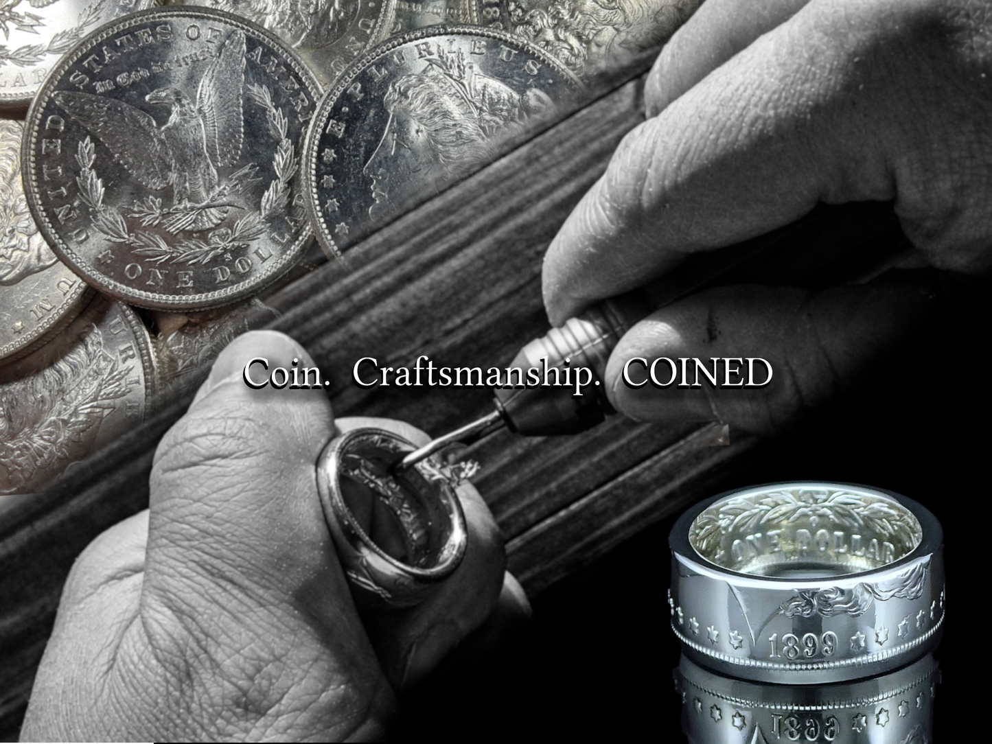 Morgan Silver Dollar Coin Ring | Classic 10mm (Polished/Heads)