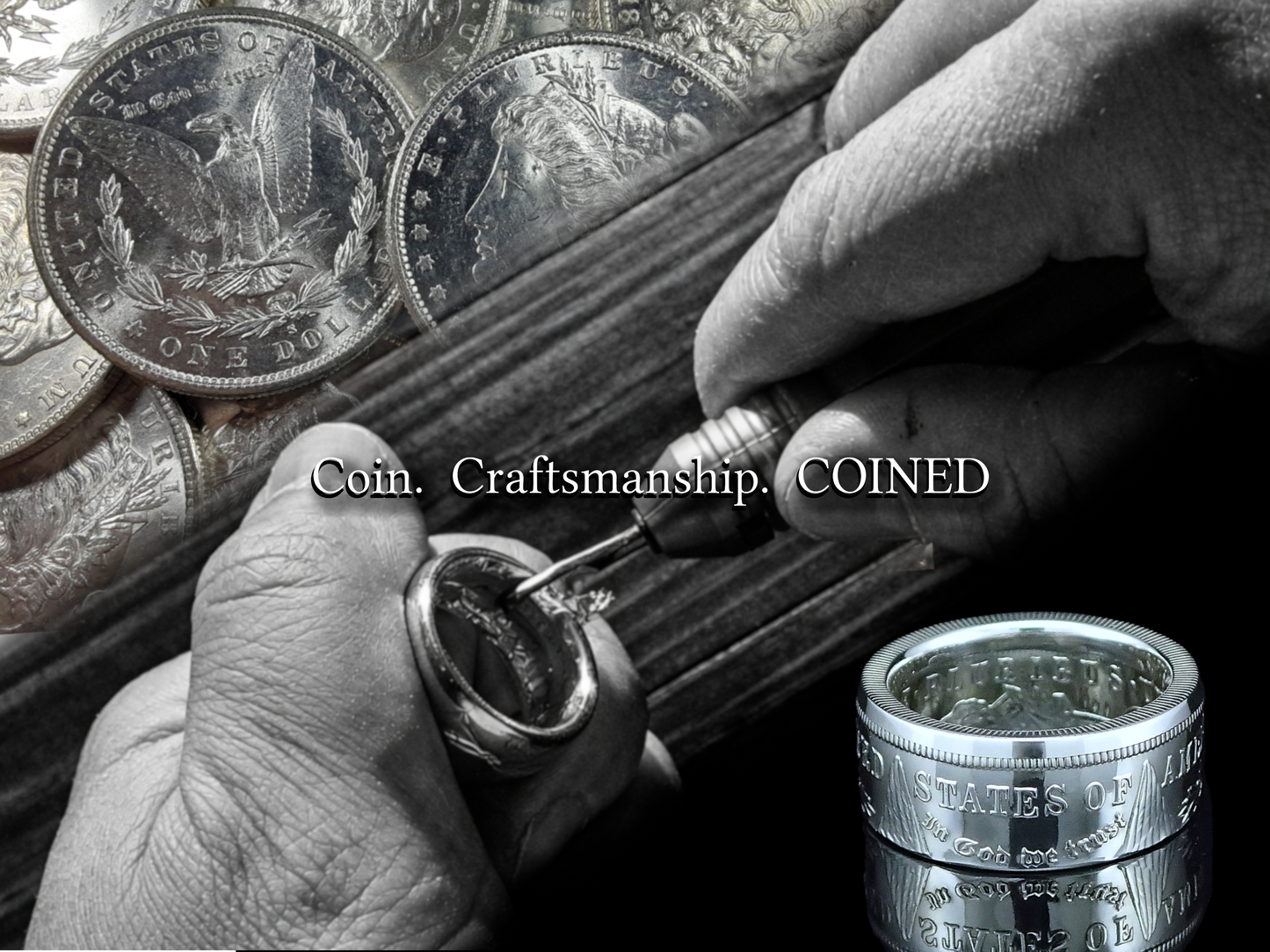 Morgan Silver Dollar Coin Ring | Classic 10mm (Polished/Tails)