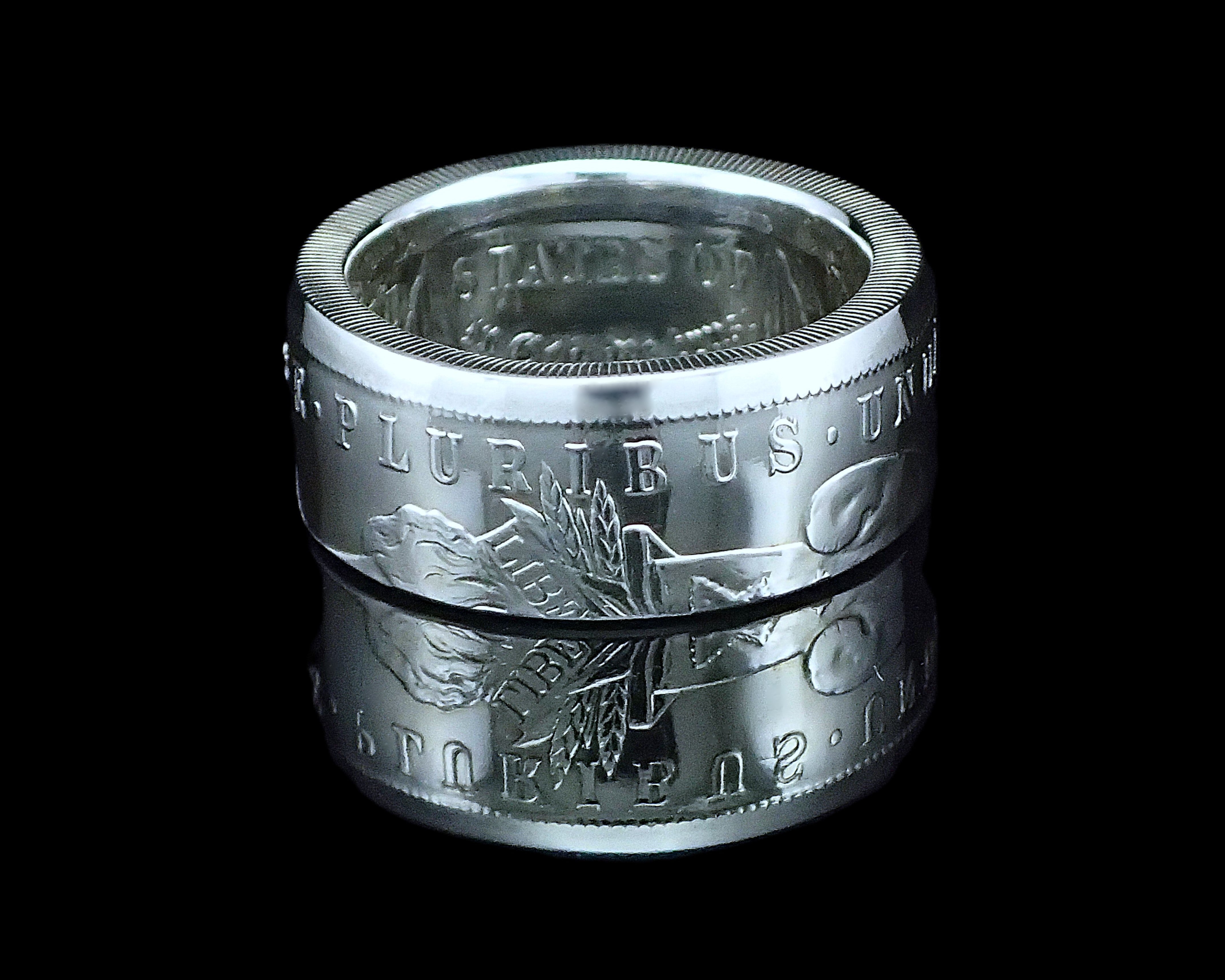D.Morgan シルバー925 リング Morgan Silver Dollar Coin Ring | Classic 10mm (Polished/Heads