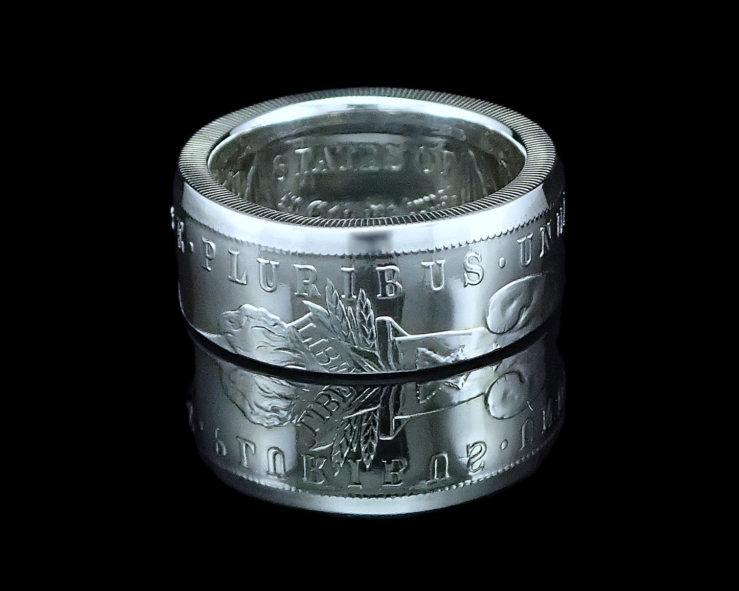 Morgan Silver Dollar Coin Ring | Classic 10mm (Polished/Heads)