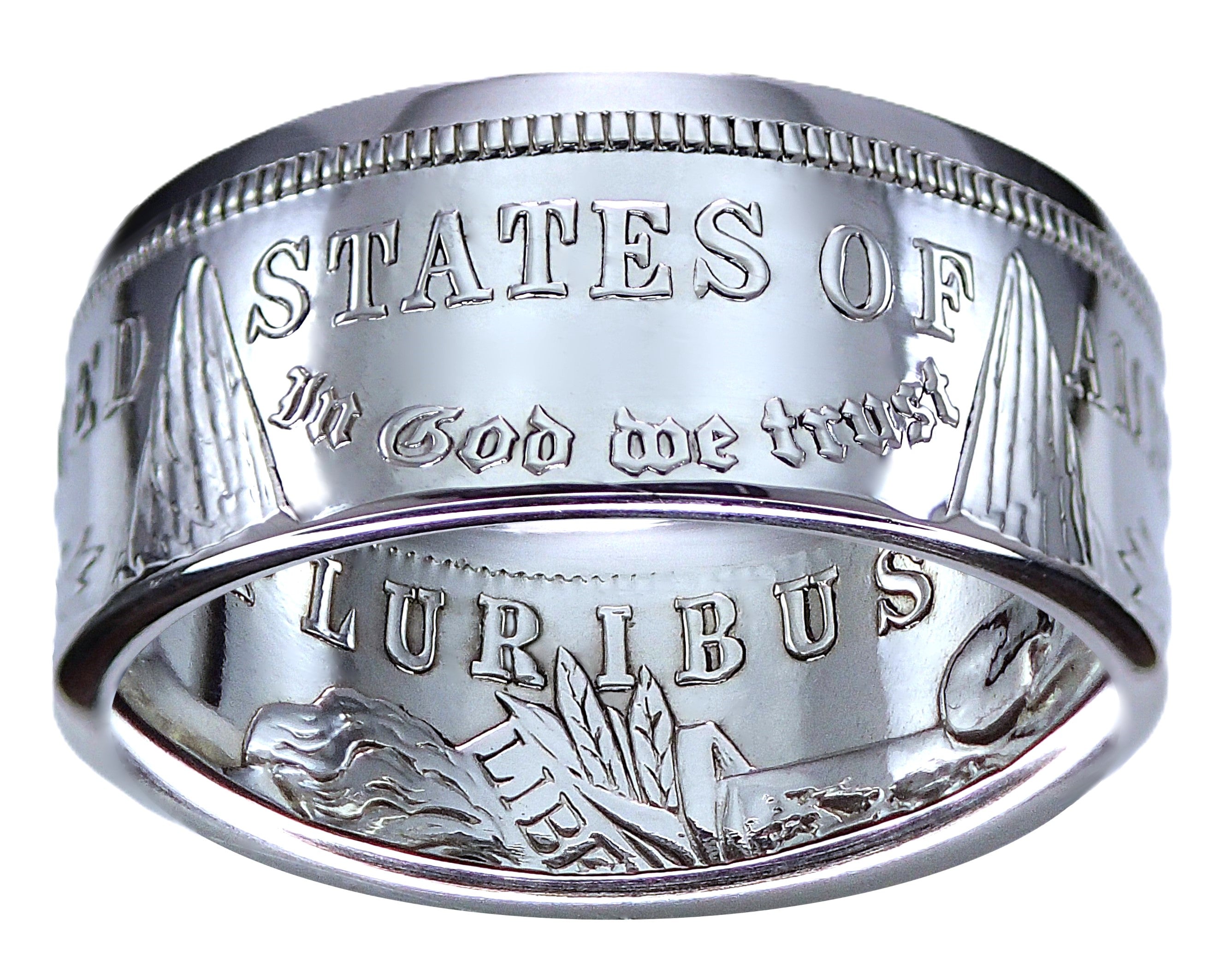 指輪・リング Morgan Dollar Ring Morgan Silver Dollar Coin Ring | Tails Side Out - Coin Rings