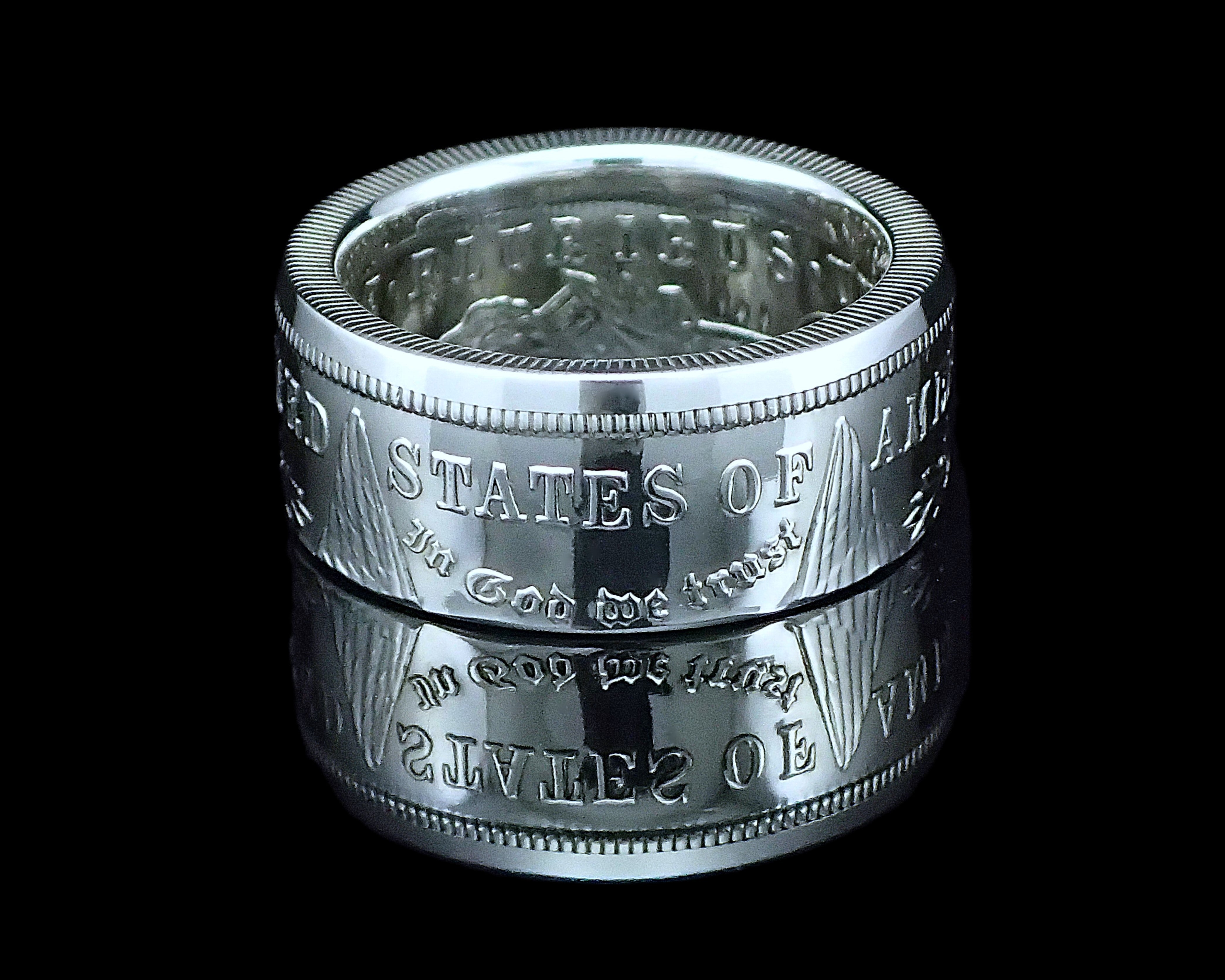 Morgan Silver Dollar Coin Ring | Classic 10mm (Polished/Tails